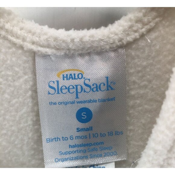 Halo Sleep Sack 0-6 M Cream Fleece Sleepsack - Picture 4 of 5